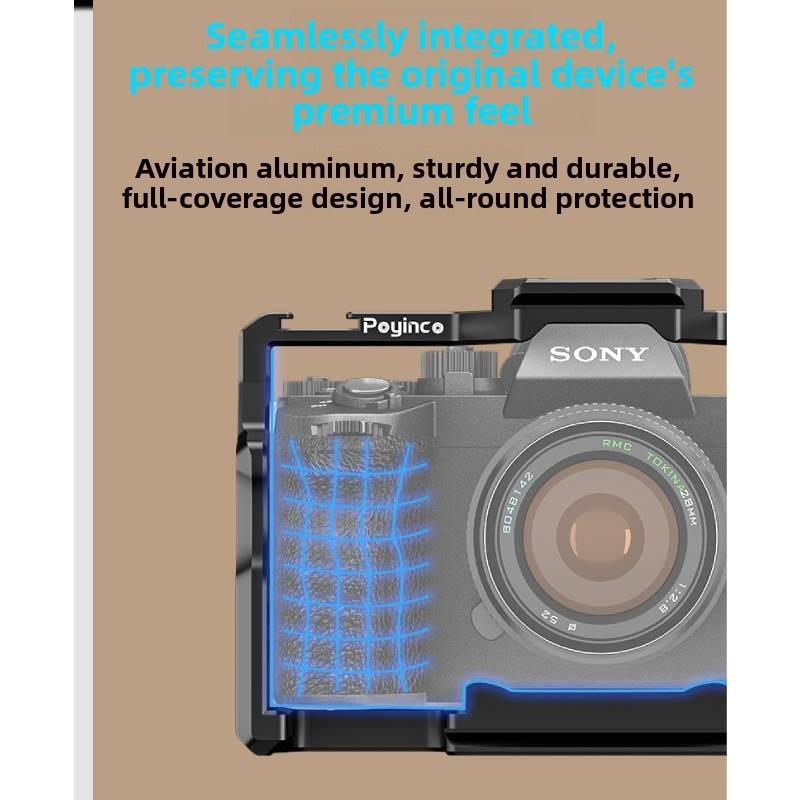 Клетка для камеры Sony A7m4 Компактная оснастка из алюминиевого сплава Для профессиональной съемки фильмов и видеоблогинга