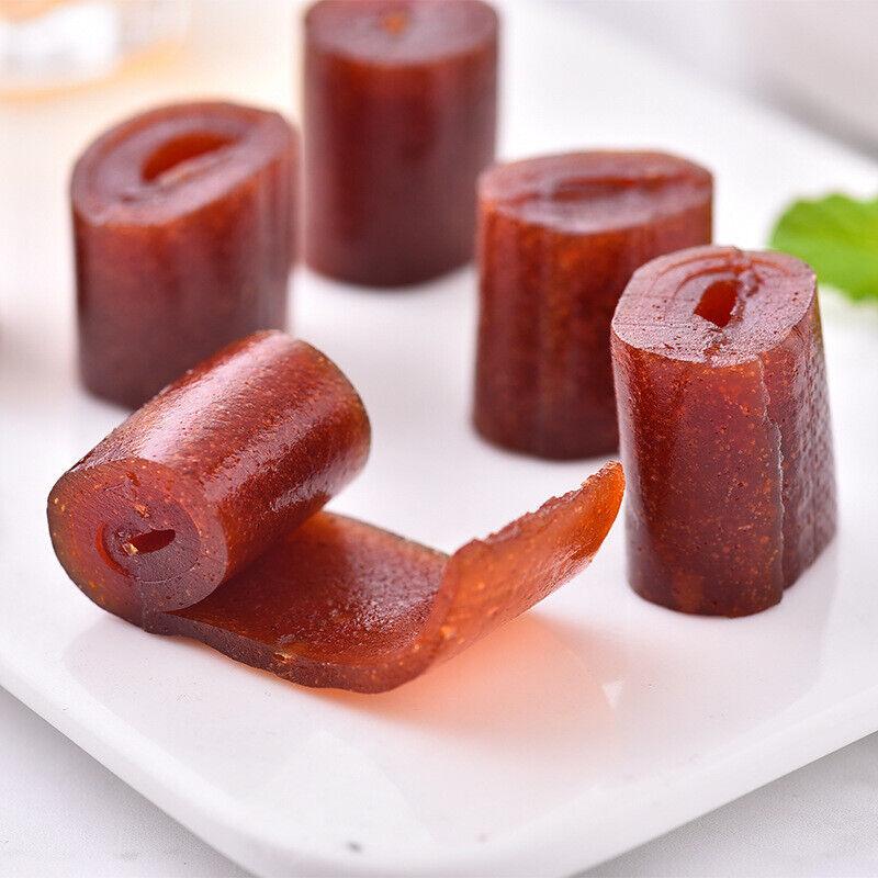 Рулет из боярышника 500г Фруктовая кожура Боярышник Сухой торт Закуска для детей Вкусная еда