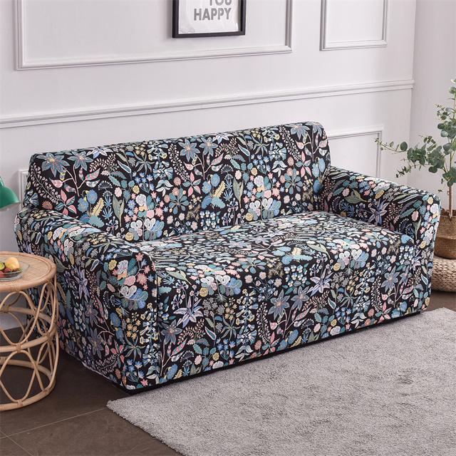 Flowers Printed Sofa Cover Elastic Spandex Sofa Slipcover Stretch Sofa Covers For Living Room Furniture Protector