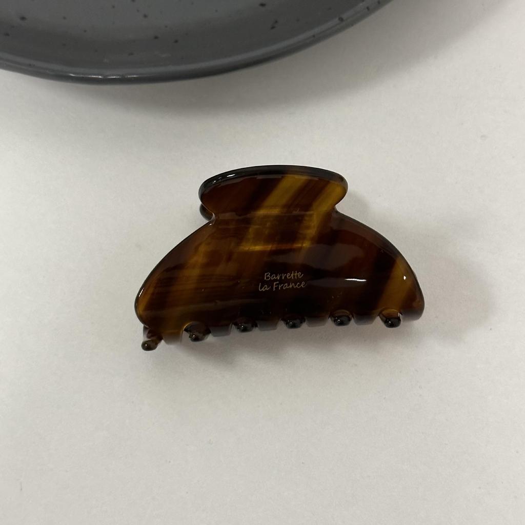 Корейская заколка для волос среднего размера из ацетата конфетного цвета с золотой этикеткой