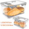 1/2 шт. Хлебница L/S Прямоугольные контейнеры для хранения хлеба с записью времени Прозрачный контейнер для хлеба-кирпичика Герметичная коробка для хранения хлеба