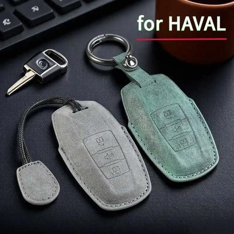 Leather Car Key Case Cover Holder Keychain Shell for Great Wall Haval Jolion 2025 H6 H7 H4 H9 F5 F7 F7X F7H H2S GWM Dargo