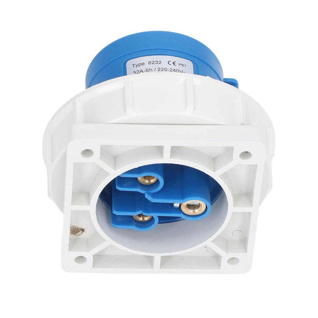 Промышленная розетка IP67 водонепроницаемый латунный контакт авиационный разъем 2P+E 32A 220240V