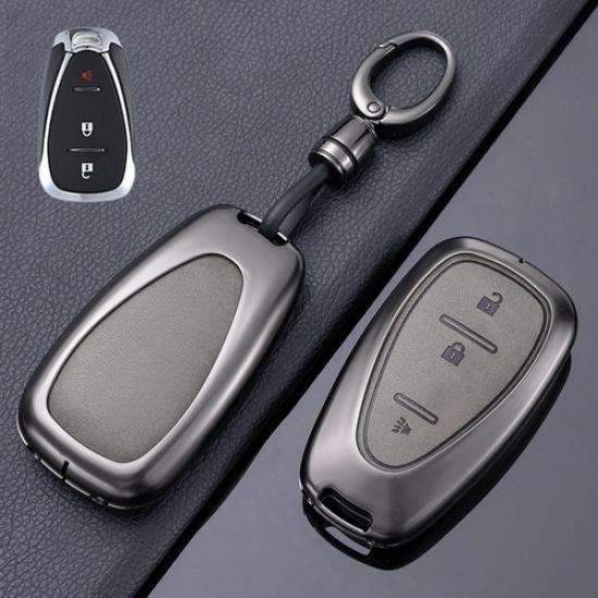 Alloy Leather Car Key Case Cover For Chevrolet Cruze Trailblaze Malibu Camaro