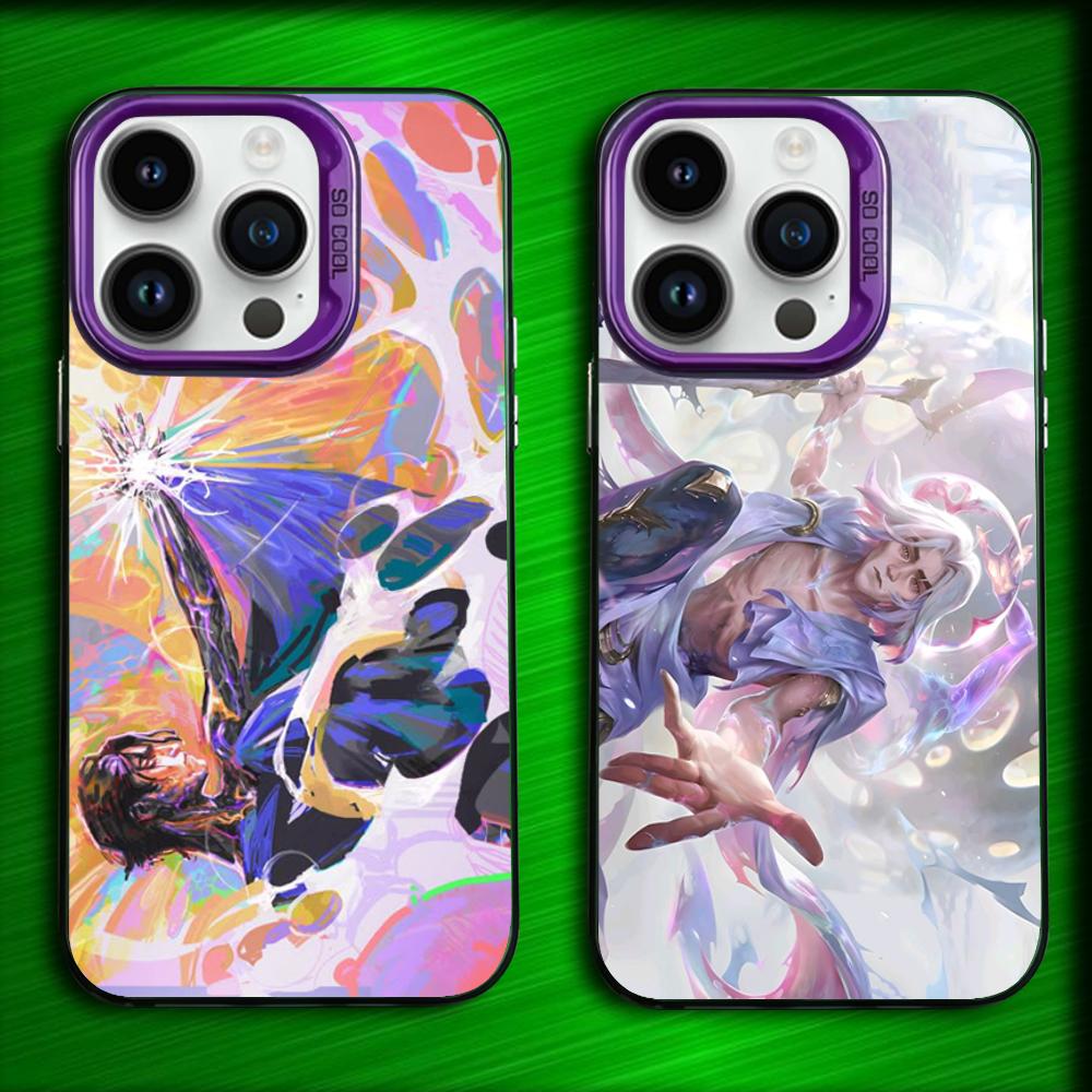 Anime Arcane Viktor Phone Case For iPhone 16,15,14,13,12,11,Mini,Pro,MAX Purple Matte Silicone Cover