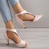 Large Size Fashionable and Sexy Thin Heel Fish Mouth Shoes Women's Hollow High Heel Sandals Bag Heel Women's Shoes