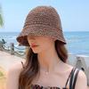 Женская шляпа от солнца, однотонная, устойчивая к ультрафиолетовому излучению, шляпа рыбака, дышащая, плетеная, складная, соломенная шляпа, кепка для защиты от солнца на открытом воздухе