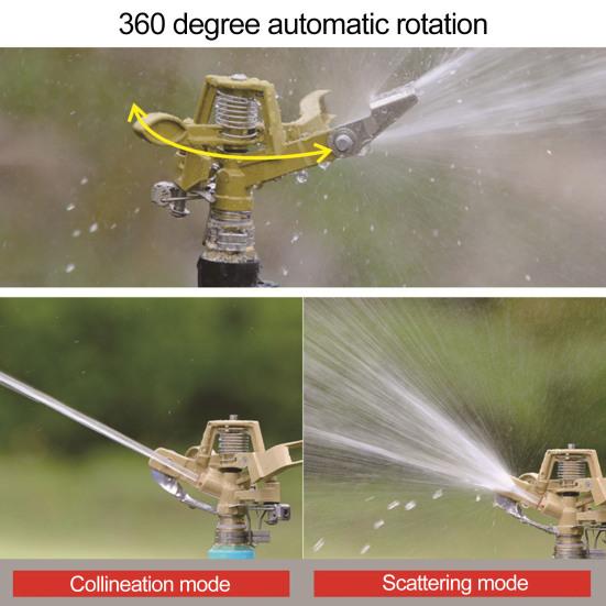 Ударный дождеватель на треноге с регулируемым вращением на 360 градусов, большой охват площади полива двора