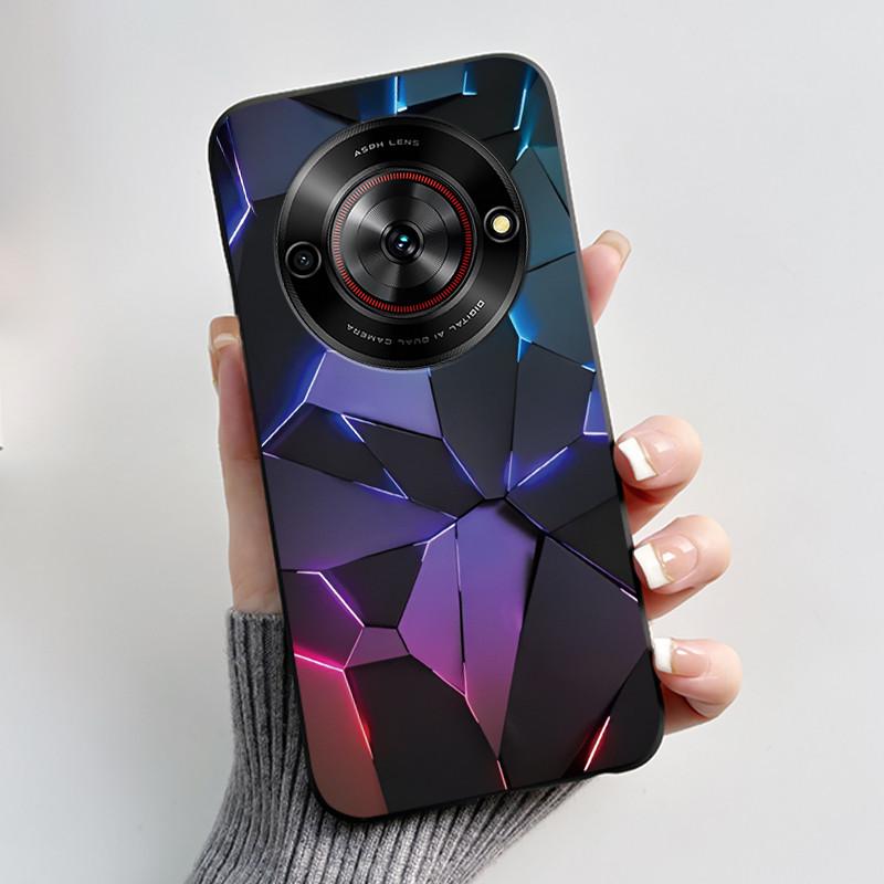 Чехол для телефона ZTE Blade A75 5G Z2357N Nubia Focus 5G Чехол Роскошный Дракон Милый Крутой Мальчики Девочки Черный Мягкий ТПУ Задняя Крышка