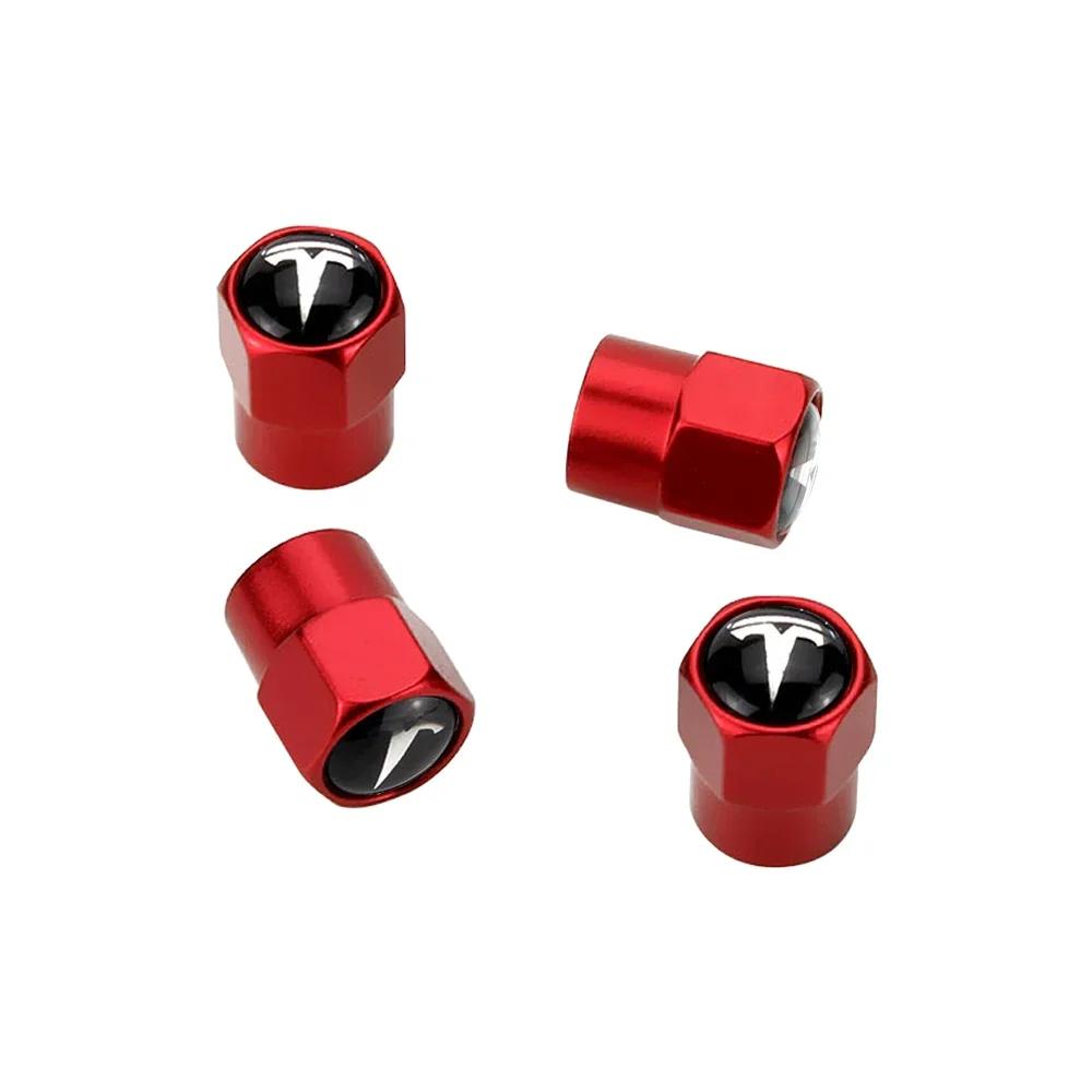 Alloy Car Tire Valve Stems Caps for Tesla Model 3 Y S X Roadster P75D P85D P90D P100D Exterior Accessories