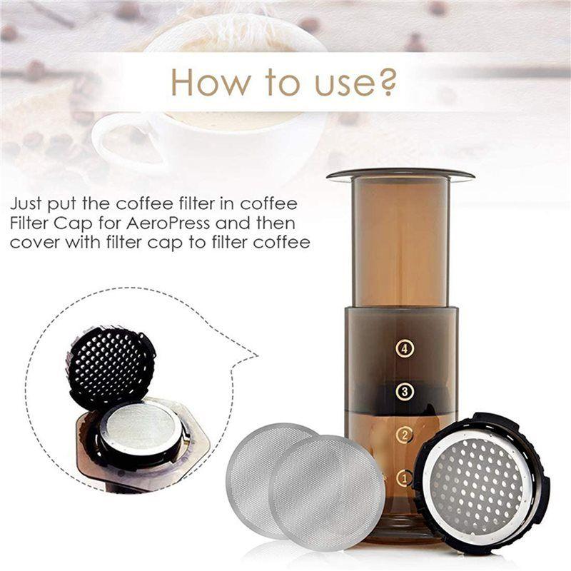9 шт. Металлический многоразовый сетчатый фильтр для кофеварки Aeropress, эспрессо-машины, серебристый