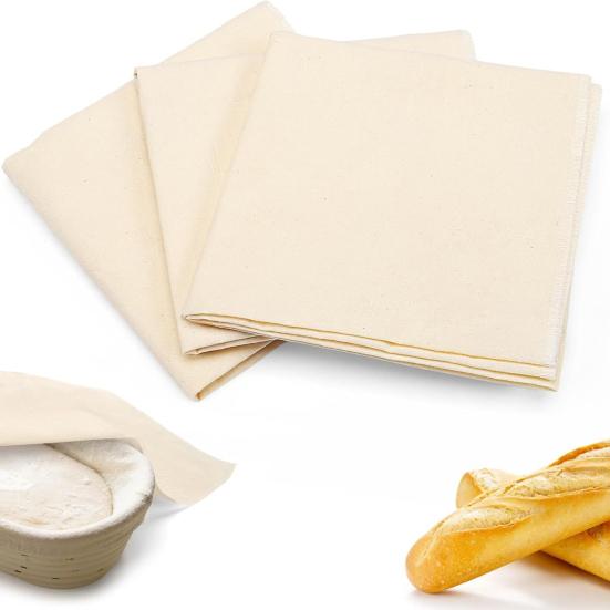 Bread Ball Fermentation Cloth Cotton Baguette Pad Thick Undyed Unbleached European French Bread Making Fabric for Vertical Fermentation Crust