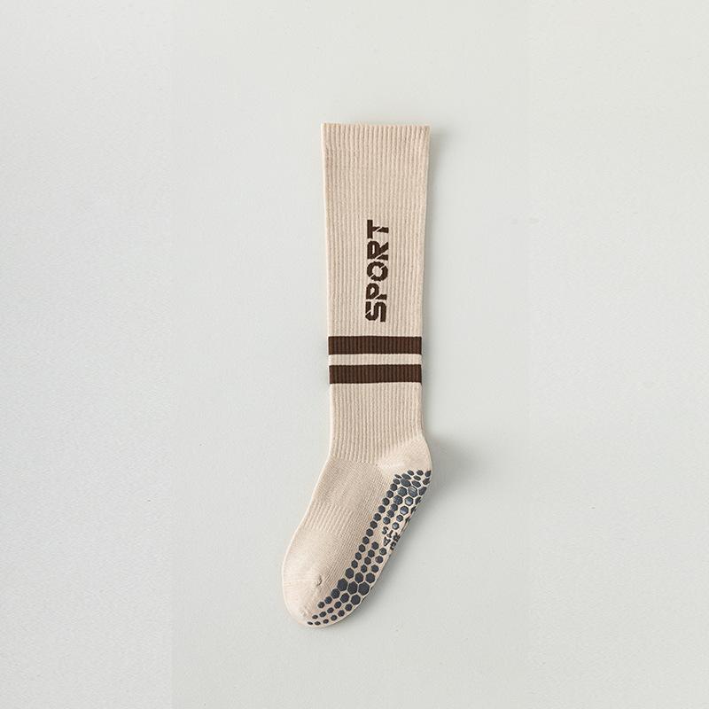 Women's Two Bar Collision Color Absorbs Sweat Breathable Deodorant Fast Dry Glue Non-slip Calf Socks