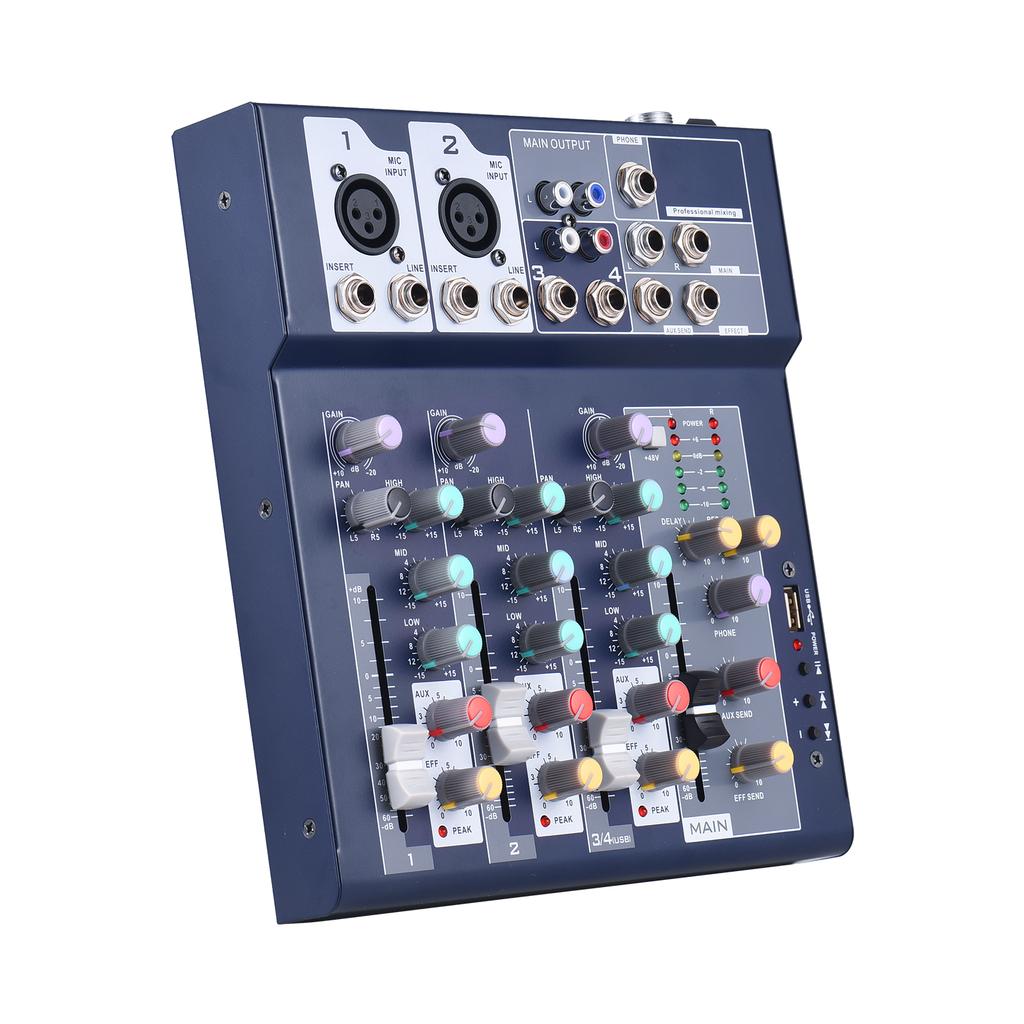 4-channel Mixing Console & Aux Paths Plus Effects Processor Digital Audio Mixer 3-band EQ Built-in