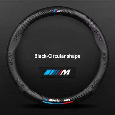 Для M Power M3 M4 M5 E39 E46 E60 E90 F01 F10 F15 F20 F30 X1 X3 X5 X7 Автомобильная противоскользящая 3D тисненая кожаная оплетка на руль