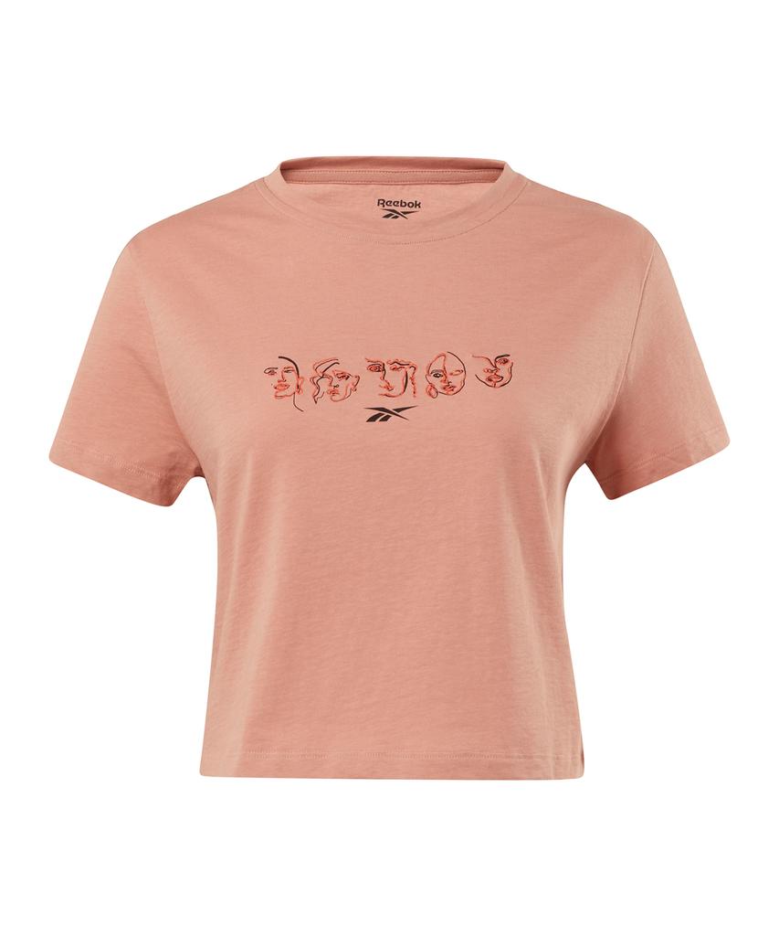 REEBOK Radicalm Q2 Printed T-Shirt - Coral / Hc4922