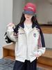Девочки 2025 Осень Колледж-Стиль Спортивный Кардиган Пальто - Модная Бейсбольная Куртка