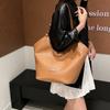 Soft Leather Woven Pattern Underarm Bag Women's New Trend Casual Simple Tote Bag Single Shoulder Handbag Women