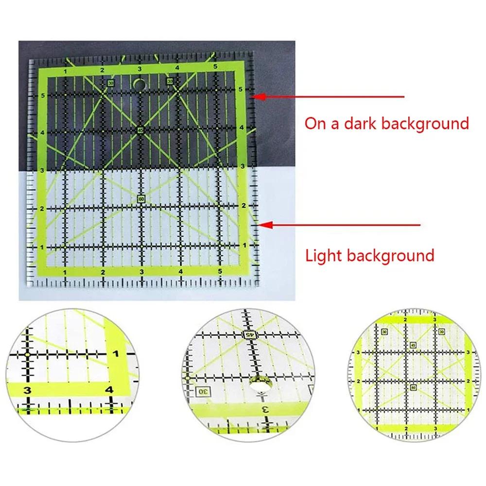 Линейка для квилтинга одежды, дюймовая шкала, угловая акриловая двухцветная сетка, линия, лоскутное шитье, квадратная одежда «сделай сам», рукоделие, шитье, измерения