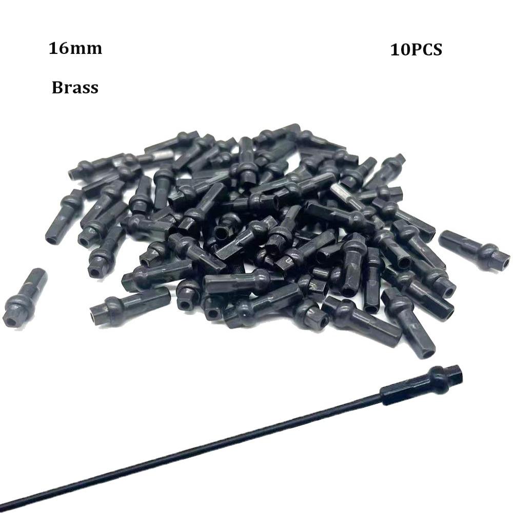 10pcs Pillar DSN Highway Bicycle Nipples 14G 14mm 16mm 18mm Anti Wear Mountain Bike Copper Strip Cap Brass/Aluminum alloy