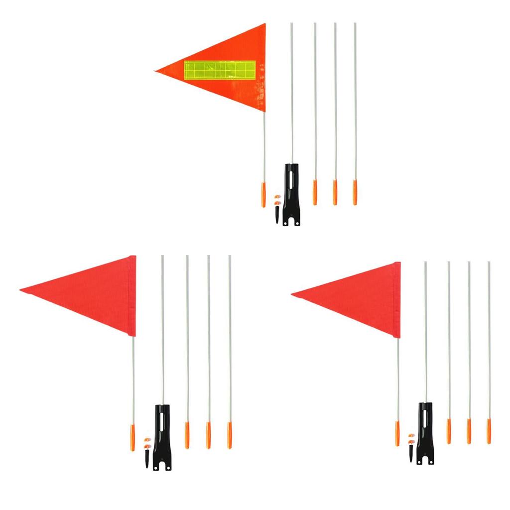 Bicycle Flag with Pole, Fiberglass Bicycle Flag Tent, for Kids, High Visibility