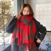 Autumn and Winter Models, New Plaid Scarves, High-end Women's Versatile Shawls, Plaid Thickened Scarves