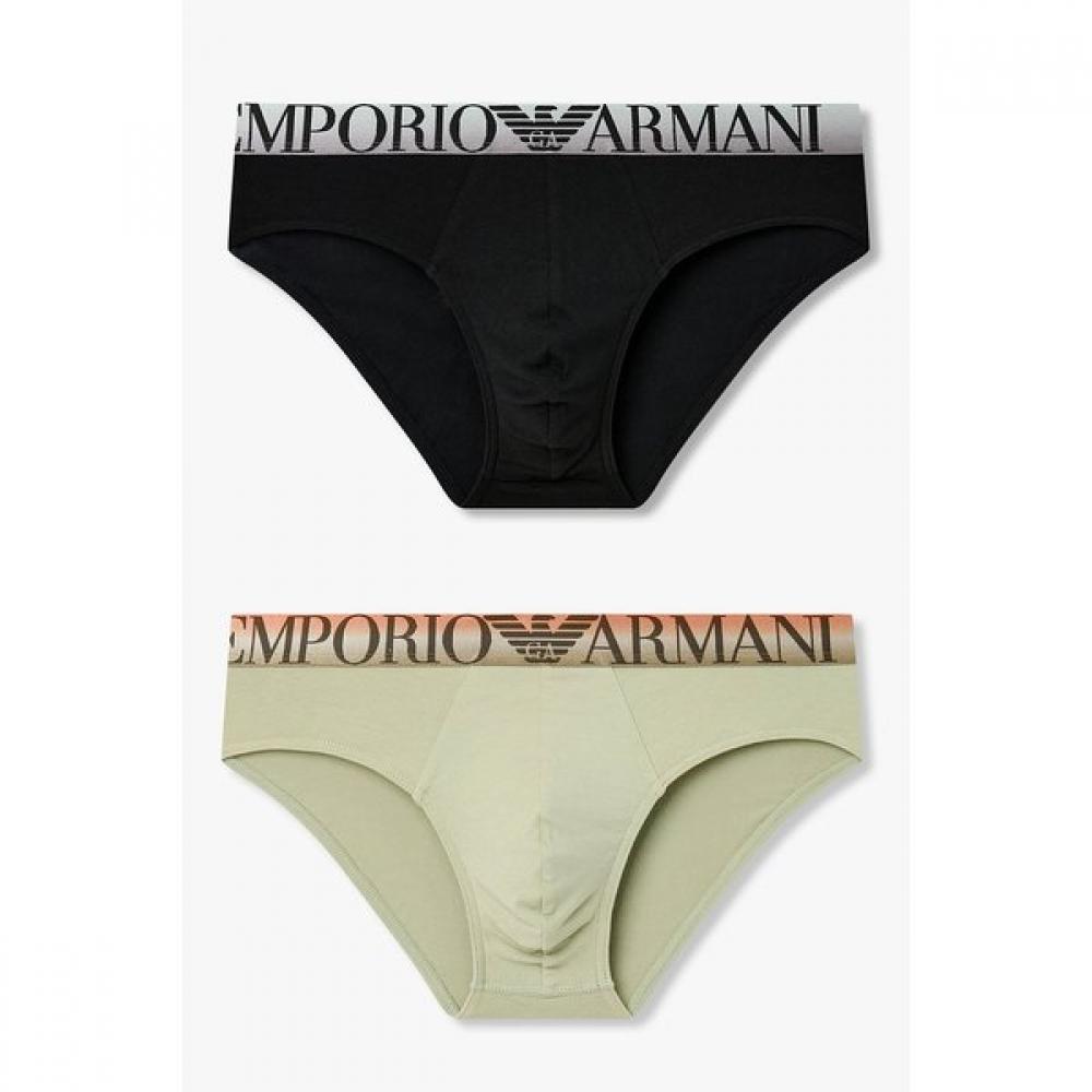 Emporio Armani Мужские плавки с градиентом и большим логотипом 2 шт. 0816111013 0816111015