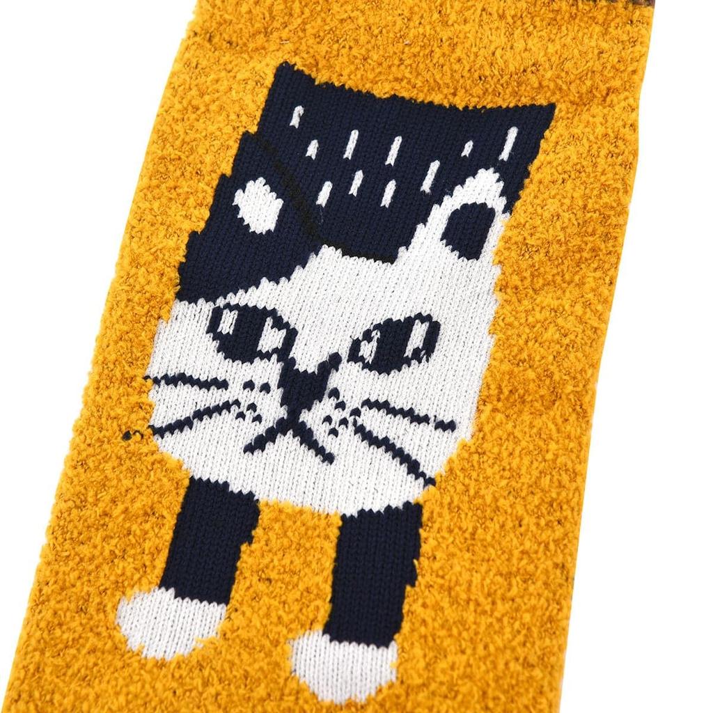 Stylish and cute boucle socks for featuring a Matilda Perfect for nursery Product women, print. teachers. code 23-6724 (#1/MU Mustard).