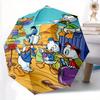 Duck Family Travel Adventure Automatic Opening and Closing Umbrella, Lightweight 3-Fold, With Cute Cartoon Characters, Suitable for Home, Ou