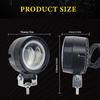 3-дюймовый 20 Вт светодиодный фонарь Angel Eye для мотоцикла, рабочий фонарь, точечный светильник для внедорожника, автомобиля, лодки, грузовика, внедорожника, пикапа, 12 В, 24 В, противотуманная фара для вождения