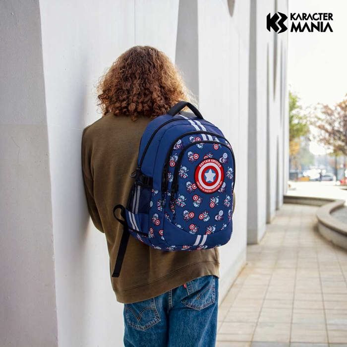 Sac à dos Running PLUS - Captain America Brave - Bleu - Taille Unique