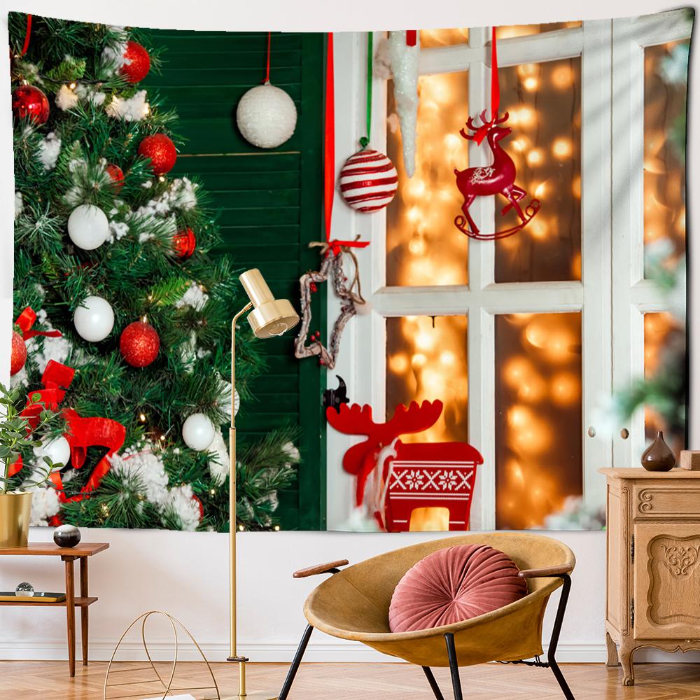 Рождественский гобелен для кабины, настенный богемный праздничный подарок, психоделическое колдовство, Рождественская елка, домашний декор для гостиной
