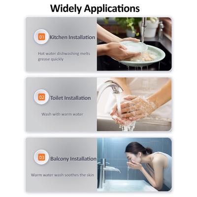 Проточный водонагреватель 3500 Вт 220 В Белый Мини Проточный водонагреватель для ванной комнаты и кухни