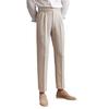 Men's High-Waist Autumn Business Suit Pants, Straight with Paris Buckle, Drape-Free, Easy-Iron, Casual All-Match Style.