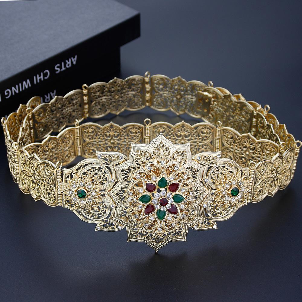 Металлический женский пояс золотого цвета, свадебная поясная цепочка с регулируемой длиной