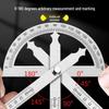 Полукруглый транспортир из нержавеющей стали 180°, линейка для измерения углов для точного черчения и измерения