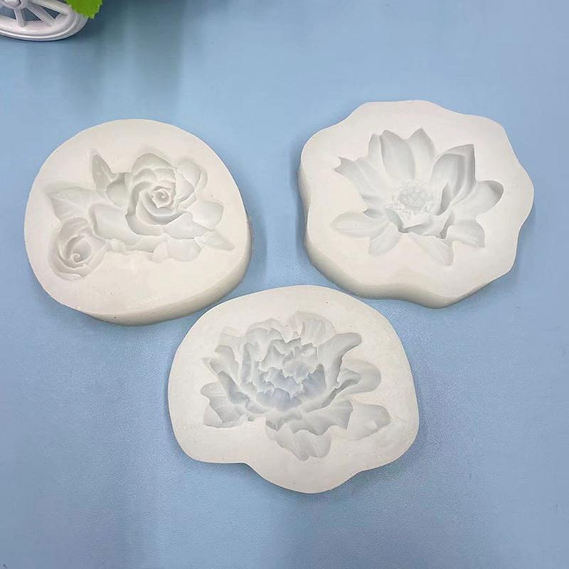Lotus Gardenia украшения для торта силиконовая форма для самостоятельной выпечки на кухне мыло ручной работы форма для ароматерапии гипсовый торт шоколадная форма