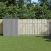 Dog House with Run Light Gray 165 x 659 x 181 cm Galvanized Steel
