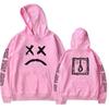 Lil Peep Sad Face Sweatshirt Cozy Cotton Unisex Pullover For Boys And Girls