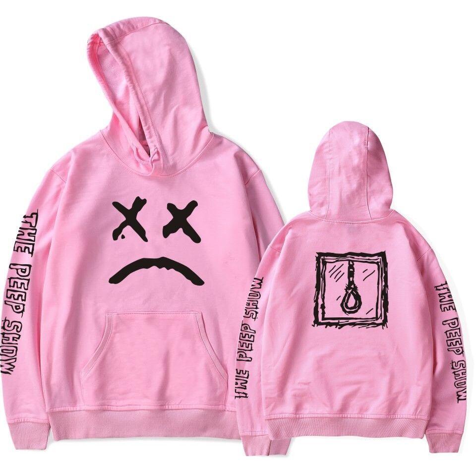 Lil Peep Sad Face Sweatshirt Cozy Cotton Unisex Pullover For Boys And Girls