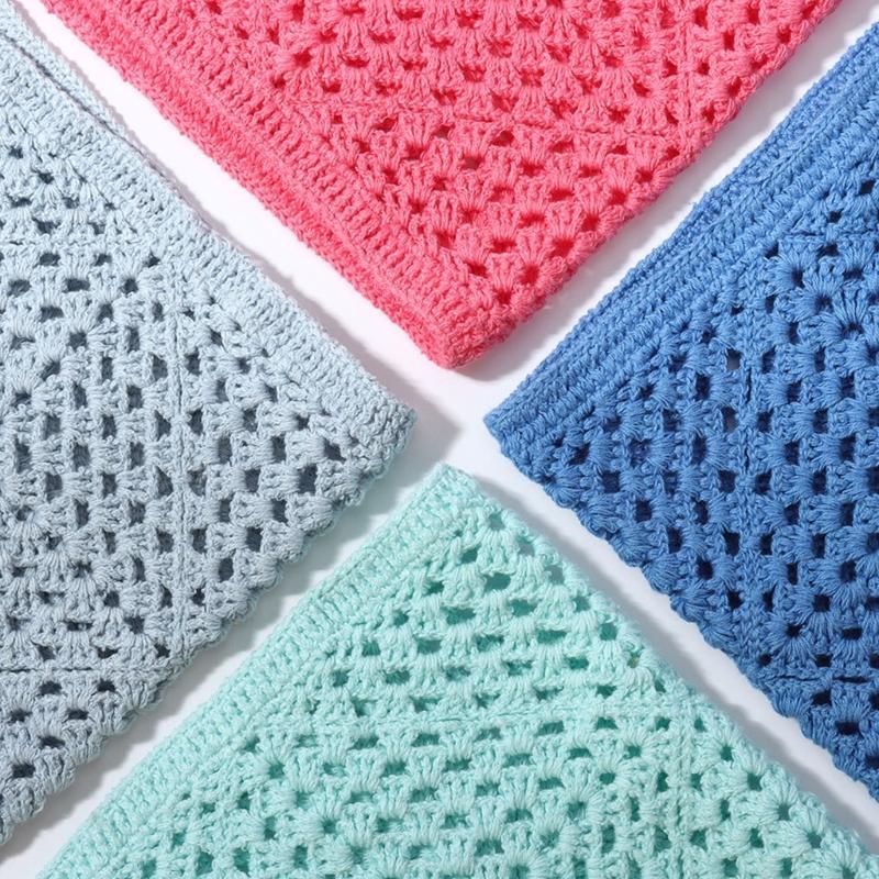 Женский платок на голову однотонный повязка на волосы обертывание головные уборы изысканная ручная вязка повязка на голову бандана повязка на волосы для отпуска