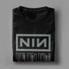 Футболки Nine Inch Nails NIN, мужские, хлопковые, забавные, с круглым вырезом, футболка с коротким рукавом, большой размер