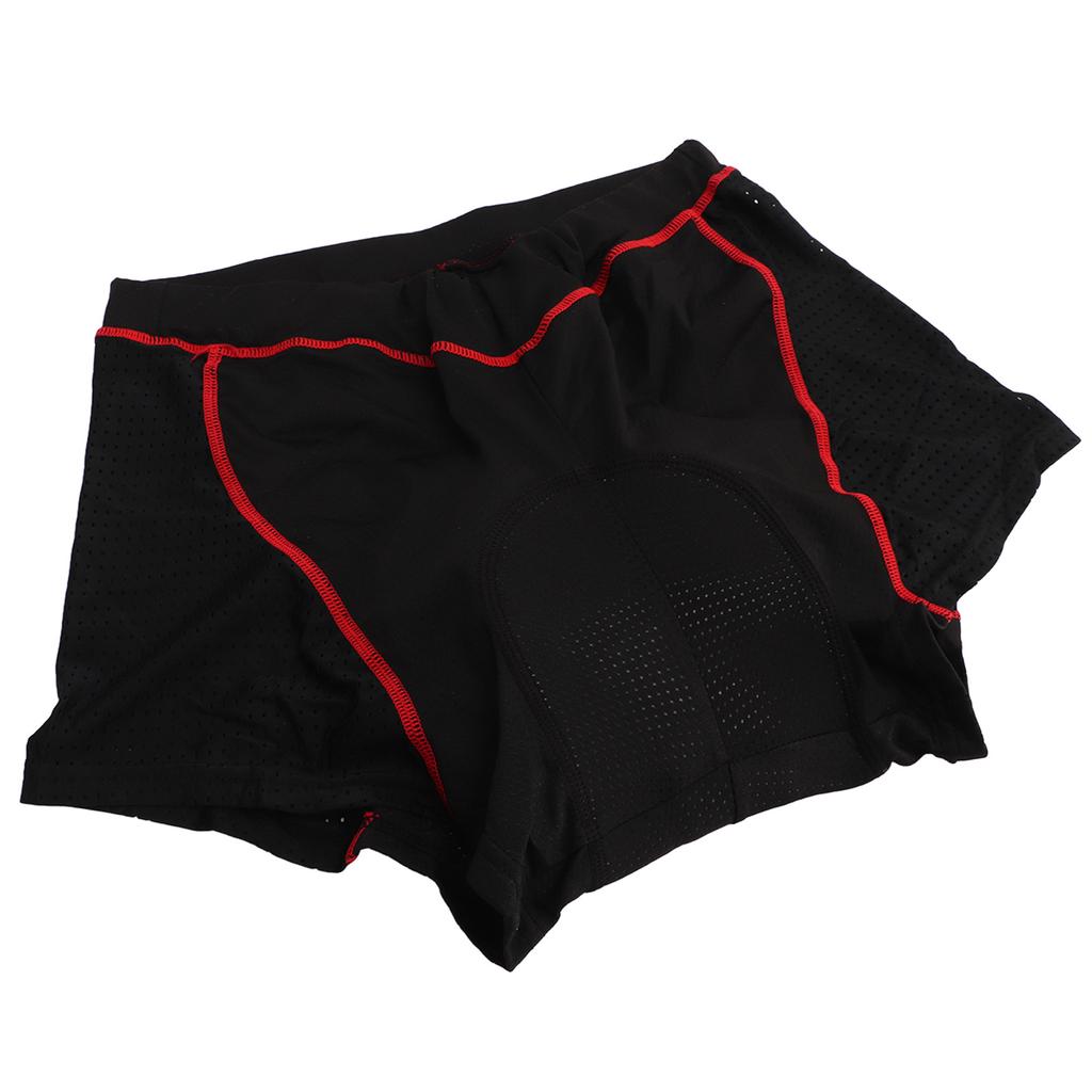 Велосипедное нижнее белье Дышащее Ударопрочное с 5D подкладкой Велосипедные шорты Быстросохнущие для езды на открытом воздухе Черные