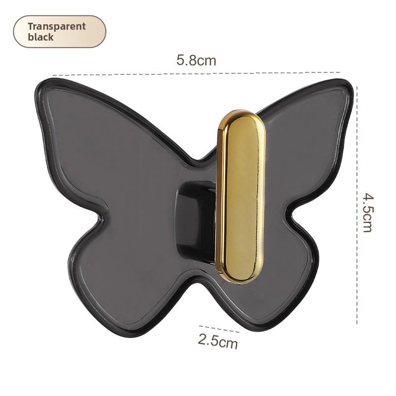 1PCS New Butterfly Hook Light Luxury Bathroom Punch-free Adhesive Hook Strong Load-bearing Kitchen Door Key Bag Hook