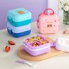 Kids Lunch Box For Girls Boys 2 Layers Leakproof Children Bento Box Sandwich Fruit Food Storage Containers For School Picnic
