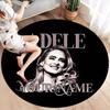 Adele Cosmic Harmony Custom Name Round Area Rug Carpet Rug For Living Room Bedroom Sofa Playroom Decor Nonslip Floor Mat