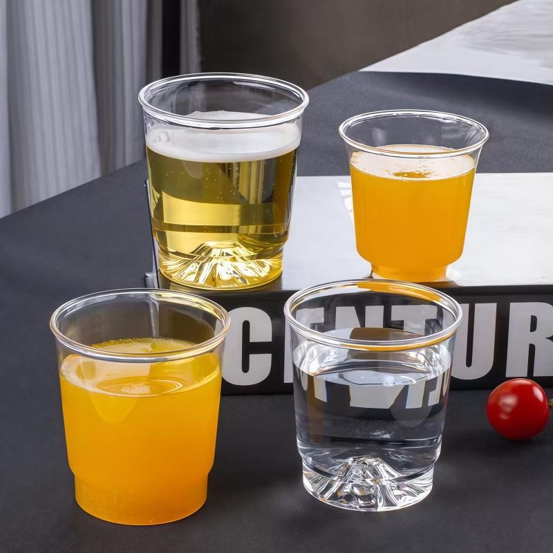 Eco-friendly Clear Plastic Disposable Party Shot Glasses Jelly Cups Tumblers Birthday Kitchen Accessories High Temperature Resistant Tea Cup for Drink