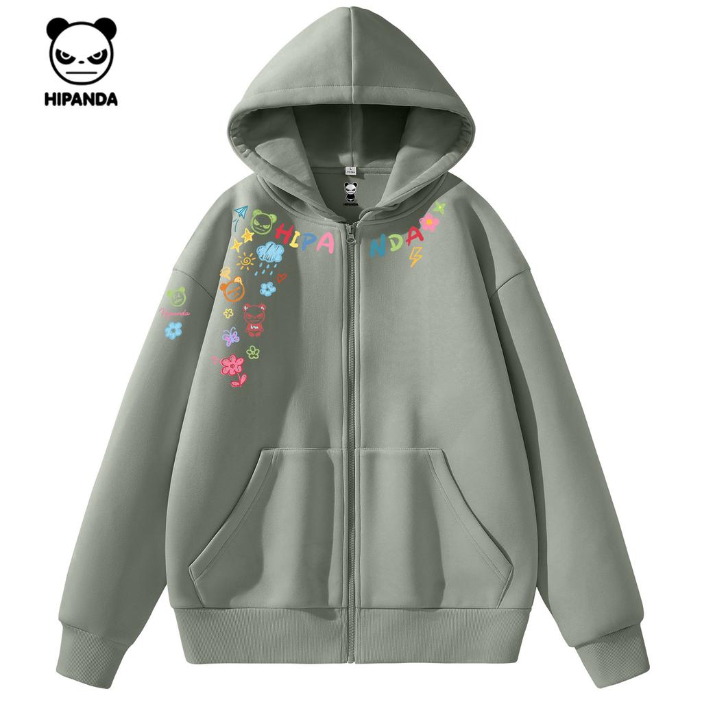 Hello Hipanda, Panda American hooded cardigan jacket with a stylish design