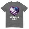 Purple Up For Military Kids Flag Military Heart Child Month TShirt