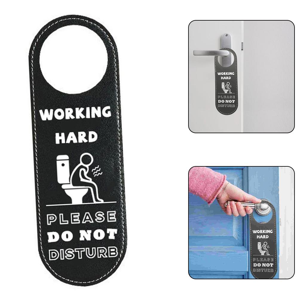 Bathroom Door Sign Do Not Disturb Sign For Washroom Modern Decorative Style Sleek Design Strong PU Material For Bathroom